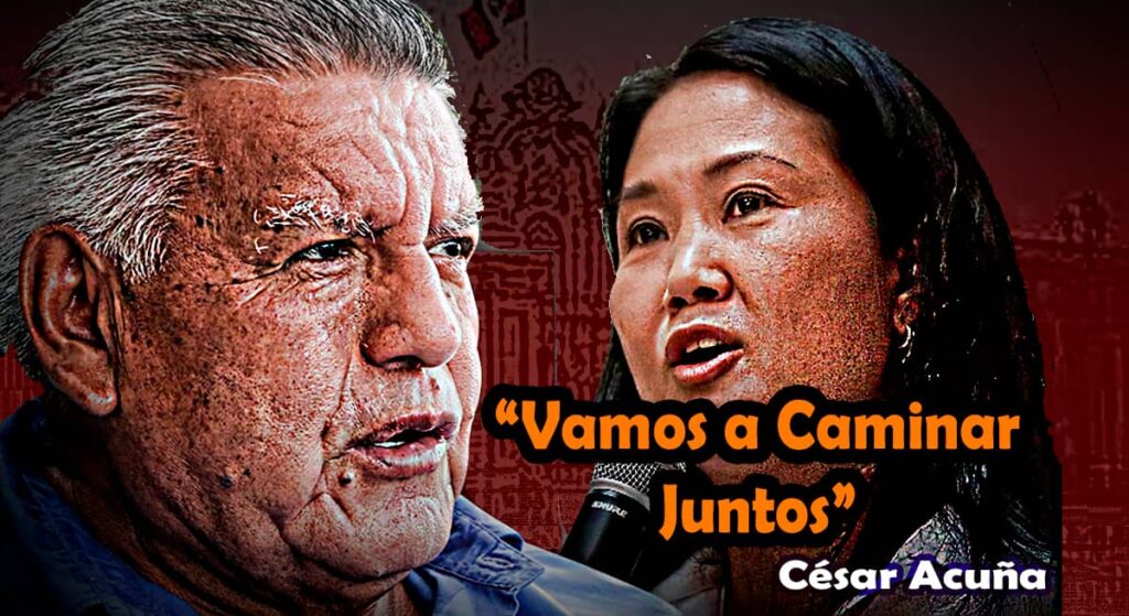 César Acuña y Keiko Fujimori acuerdan alianza en contra de Pedro Castillo