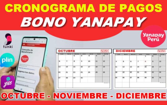 Bono Yanapay: Nuevos Beneficiarios, Cronograma de Pagos y Lugares de Cobro