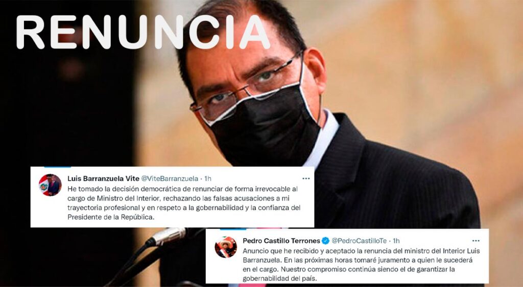Luis Barranzuela renuncia a su carga por escandalo