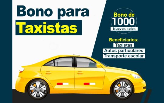 Bono de 1000 soles para taxistas
