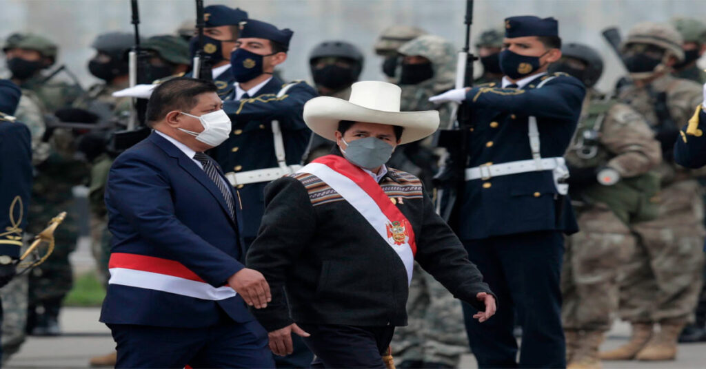 Pedro Castillo se reune con altos mandos de las Fuerzas Armadas en Palacio de Gobierno