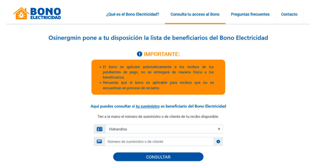 Bono Electricidad: Conoce si eres beneficiario