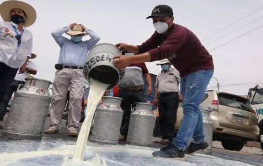 Ganaderos lecheros anuncian paro nacional