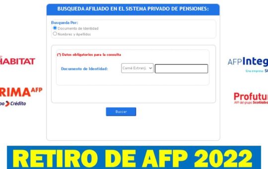 Retiro AFP 2022
