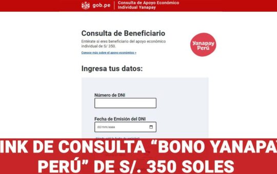 Bono Yanapay 700 Consulta con DNI