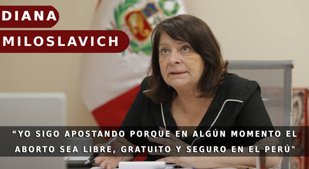 Diana Miloslavich, Ministra de la Mujer