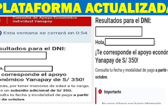 Bono Yanapay Marzo 2022
