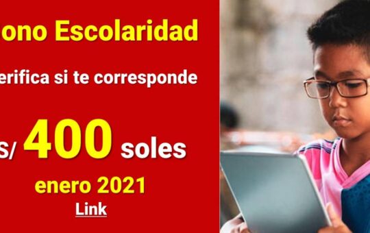Consulta con DNI, Bono Escolaridad 2022