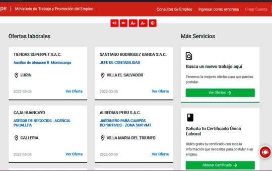 Empleos Perú ofrece nuevos puestos de trabajo