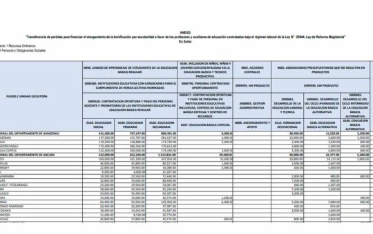 Bono 400 Para docentes y auxiliares