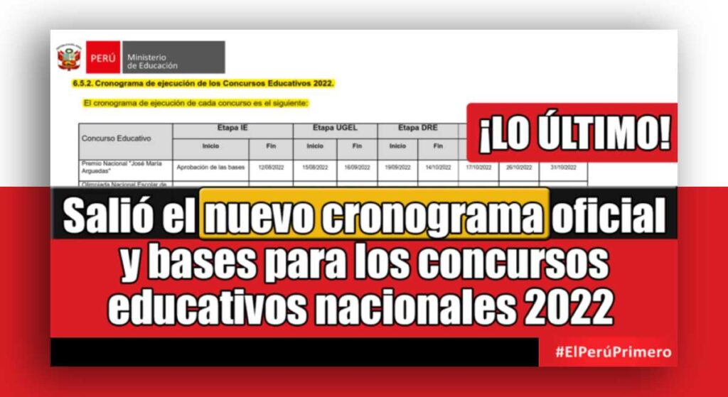 Cronograma Oficial y Bases