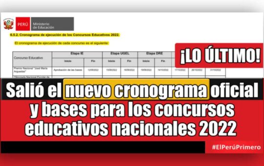 Cronograma Oficial y Bases