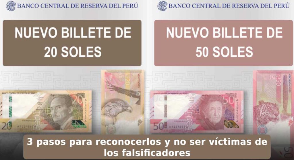 Nuevos billetes de 20 y 50 soles