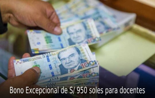 Bono Excepcional de S/ 950 soles