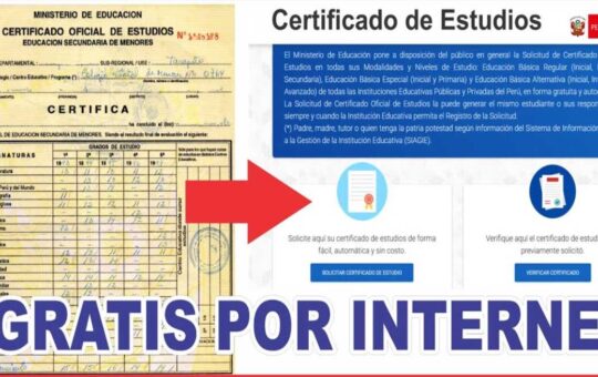 certificado de estudios GRATIS