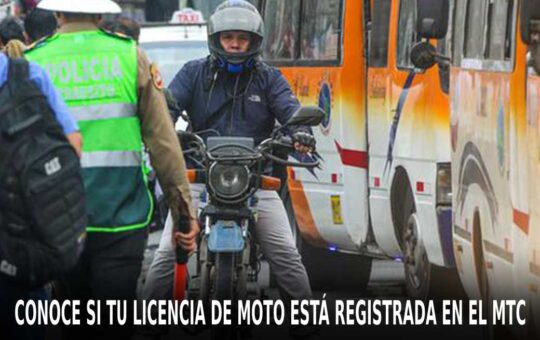MTC licencia de moto