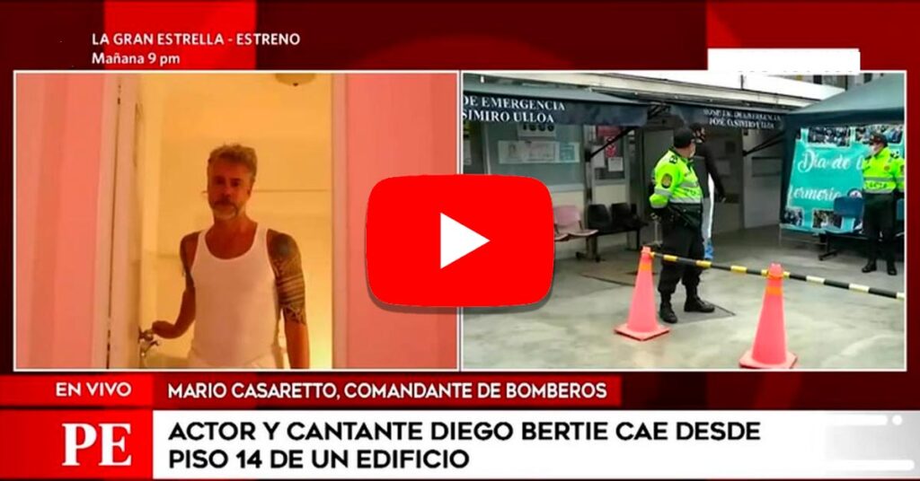 Famoso actor Diego Bertie fallece traes caer de un edificio [VIDEO]