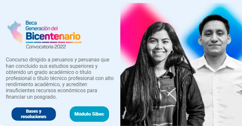 PRONABEC: BECA GENERACIÓN DEL BICENTENARIO