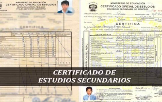 Certificado de Estudios secundarios