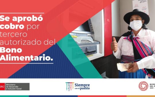Bono Alimentario: MIDIS acaba de aprobar el cobro por terceros