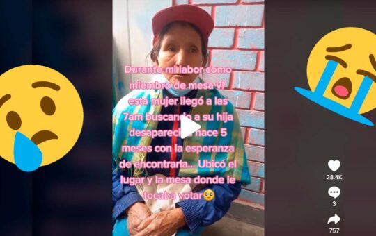 Abuelita espera todo el día a su hija desaparecida a ver si la encuentra en las votaciones