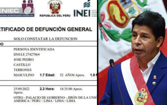 ESCANDALO: Pedro Castillo aparece como muerto