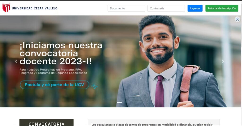 UCV CONVOCATORIA DOCENTE 2023