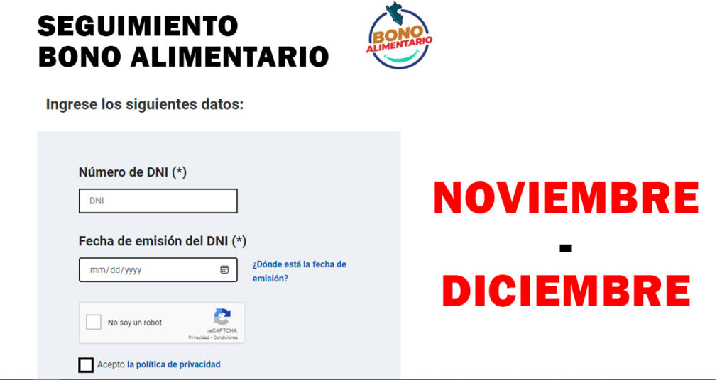Link Bono Alimentario 2022: Dale seguimiento a tu tramite aquí