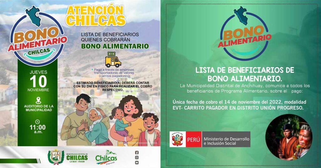 BONO ALIMENTARIO: Lista de beneficiarios NOVIEMBRE