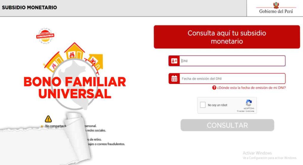Bono Familiar Universal