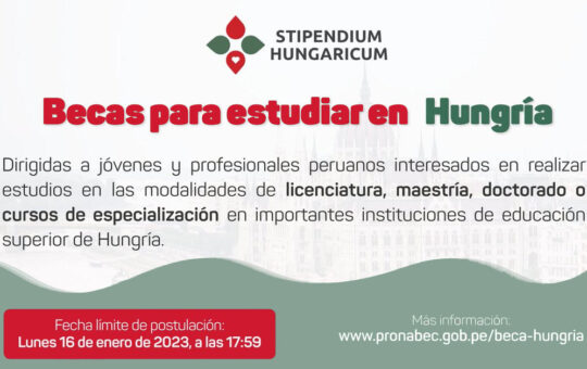 PRONABEC: Estudia “TODO PAGADO” en HUNGRÍA