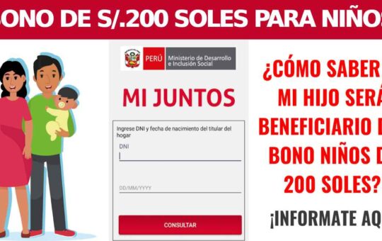 Bono 200 Niños 2023