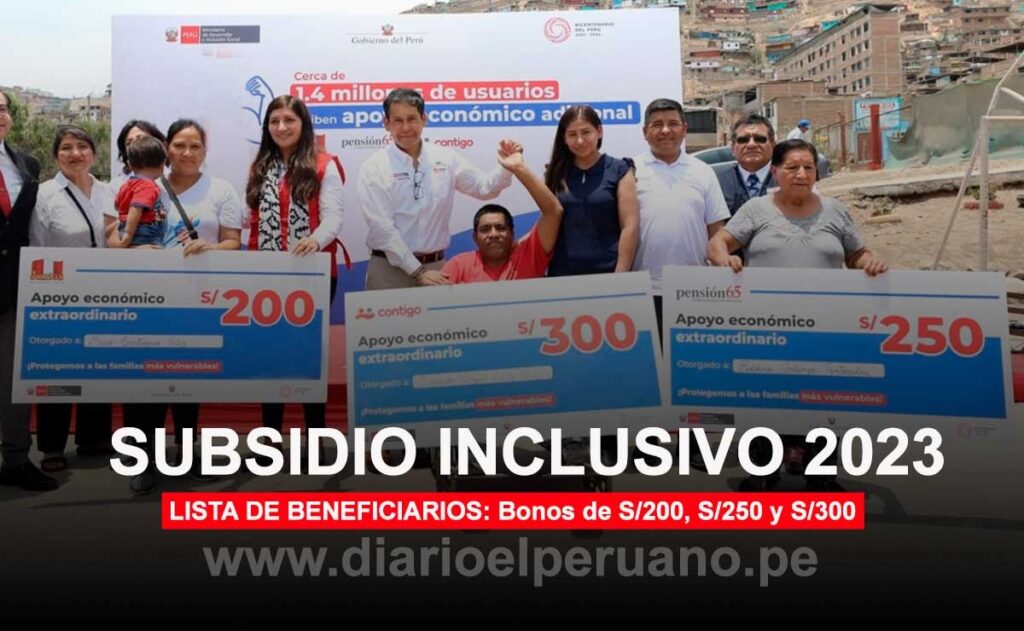 Subsidio inclusivo extraordinario 2023