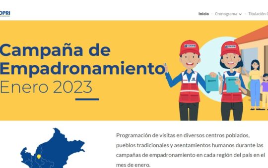 COFOPRI: Empadronamiento gratuito ENERO 2023