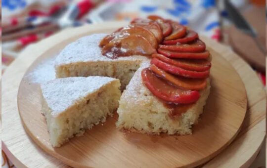 Tarta de manzana sin huevo