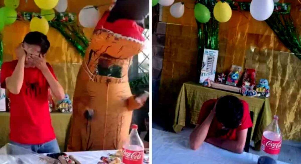 Padre organizó fiesta de cumpleaños para su hijo