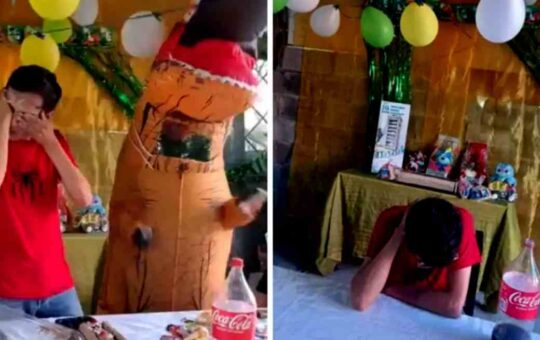 Padre organizó fiesta de cumpleaños para su hijo