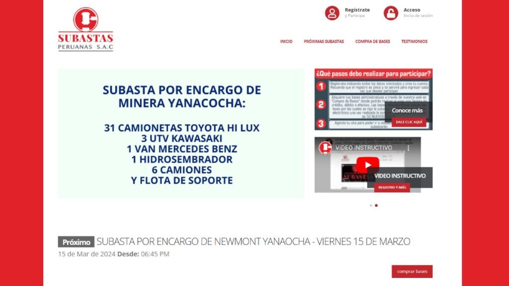SUBASTA DE VEHÍCULOS 2024