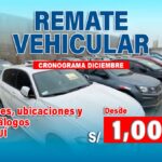 SUBASTA VEHICULAR 2026: autos, camionetas y motos desde S/1,000