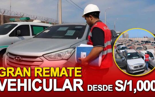 Catálogo de remates vehiculares en Perú: autos, motos y camionetas seminuevas en subasta