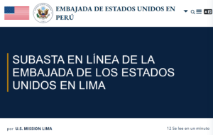 Subasta en línea de la Embajada de Estados Unidos