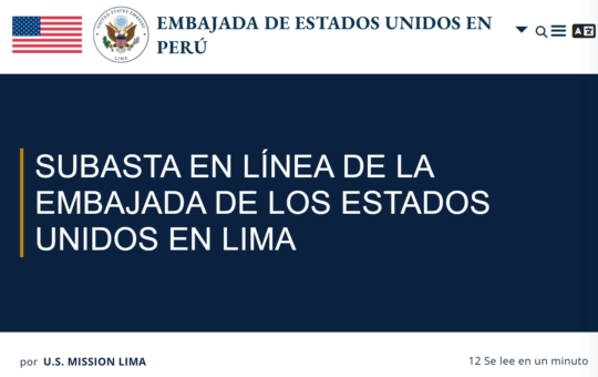 Subasta en línea de la Embajada de Estados Unidos