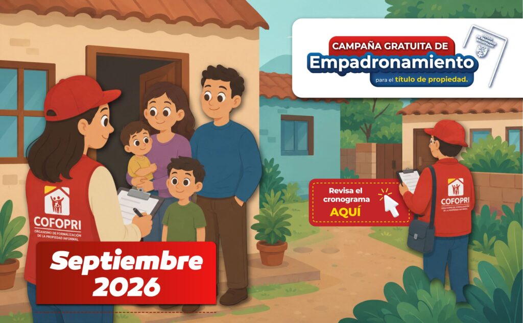 Empadronamiento COFOPRI Septiembre 2026