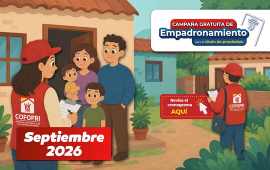 Empadronamiento COFOPRI Septiembre 2026